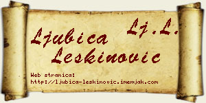 Ljubica Leškinović vizit kartica
